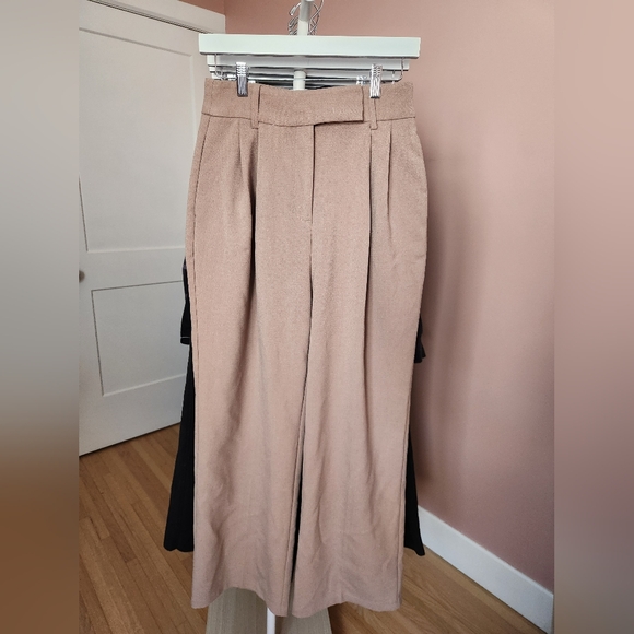 OAK + FORT Pants - Oat And Fort Wide Leg Pleated Pant